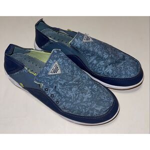 Columbia PFG Bahama Vent Shoes Men’s Size 9.5 Blue Tropical Slip-On Fishing Boat